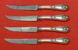 Fleur De Lis by Alvin Sterling Silver Steak Knife Set 4pc HHWS Custom 8 1/2"