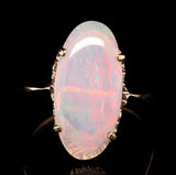 14k Yellow Gold Australian 2.15 Carat Genuine Natural Opal Ring 5.75 (#J7216)