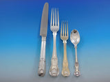 Kings English Sterling Silver Flatware Set Service 138 Pieces Dinner w/Crest