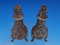 Repousse by AG Schultz and Co Sterling Silver Salt Pepper Shaker Set 2pc #7691