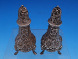 Repousse by AG Schultz and Co Sterling Silver Salt Pepper Shaker Set 2pc #7691