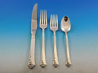 Damask Rose by Oneida Sterling Silver Flatware Set for 12 Service 53 pieces