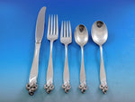 Orchid Elegance by Wallace Sterling Silver Flatware Set for 12 Service 64 Pieces