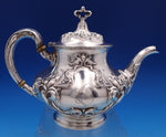 Eton by Wallace Sterling Silver Tea Pot Art Nouveau #1160 6" Monogram C (#8402)