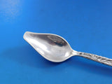 Lap Over Edge Acid Etched by Tiffany Sterling Melon Spoon with Flowers 6"