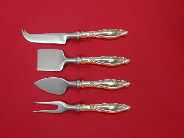 Mille Fleurs by International Sterling Cheese Serving Set 4 Piece HHWS Custom