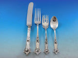 Morning Glory by Alvin Sterling Silver Flatware Set for 12 Service 100 pc Dinner
