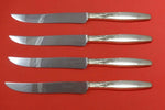 Summer Song by Lunt Sterling Silver Steak Knife Set 4pc Large Texas Sized Custom