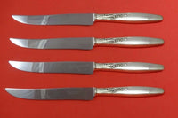 Summer Song by Lunt Sterling Silver Steak Knife Set 4pc Large Texas Sized Custom