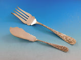 Rose by Stieff Sterling Silver Flatware Set for 12 Service 97 pc Repousse Dinner