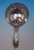 Alvin Sterling Silver Mirror and Comb Set 2pc with Mixed Metal #2500 (#0999)