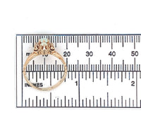 10k Rose Gold Victorian Genuine Natural Opal and Diamond Ring Size 6 (#J6289)
