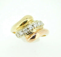 14k Yellow and Rose Gold Genuine Natural Diamond Ring (#J4486)