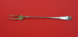 Rustic by Towle Sterling Silver Pickle Fork Gold Washed 2-tine Long 7"