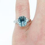 14k White Gold Fancy Radiant Cut 1.80 Carat Genuine Natural Aquamarine (#J4416)