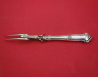 Saxon by Wallace Sterling Silver Roast Carving Fork HH WS 10 5/8" Heirloom