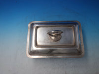 Beaded English Silverplate Top of Vegetable Dish removable handle (#6124)