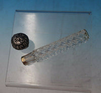 Sterling Silver and Cut Crystal Perfume Bottle c.1920 4 1/2" (#5382)