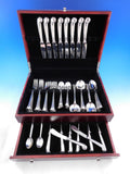 English Onslow by Worcester Sterling Silver Dinner Flatware Set Service 64 pcs