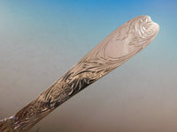 Whiting Sterling Silver Fish Serving Set Engraved with Flowers 11"