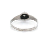 14k White Gold Child's Genuine Natural Diamond Hand Engraved Ring (#J6308)