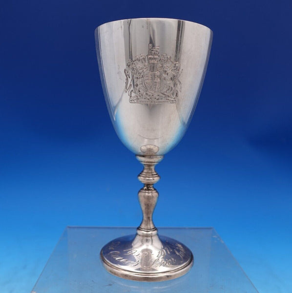 Courtman Silver English Estate Sterling Silver Wine Goblet Queen's Jubilee #7409