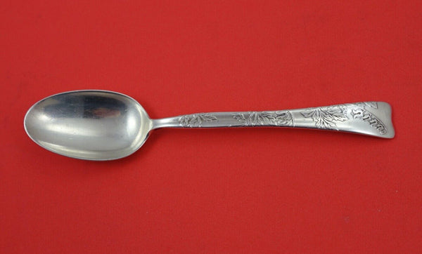 Lap Over Edge Acid Etched By Tiffany Sterling Teaspoon w/ lily of the valley  6"