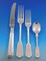 Fiddle Shell by Kenneth Bright English Silverplated Flatware Set Service 33 pcs