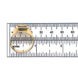 18k Gold Hand Engraved Men's Genuine Natural Tiger's Eye Quartz Ring (#J6219)