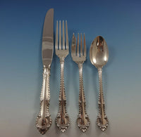 English Gadroon by Gorham Sterling Silver Flatware Set For 8 Service 43 Pieces
