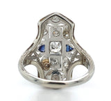18k White Gold .44ct TW Genuine Natural Diamond Filigree Ring Size 3.75 (#J7266)