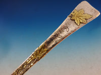 Lap Over Edge by Tiffany Sterling Silver Kidney Berry Spoon applied Bug & Leaves