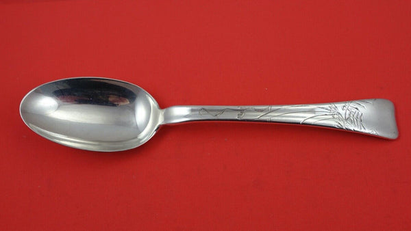 Lap Over Edge Acid Etched by Tiffany & Co Sterling Serving Spoon leaves 8 5/8"