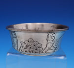 Matthews Co Sterling Silver Child's Bowl Acid Etched w/Kewpie and Bushes (#7661)