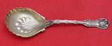 Imperial Queen by Whiting Sterling Silver Berry Spoon Gold Washed 7 3/4" Serving