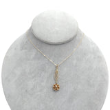 Victorian 10k Genuine Natural Diamond Lavaliere Pendant with 14k Chain (#J7262)