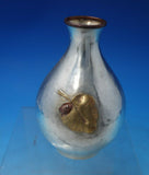 Mixed Metals Gorham Sterling Silver Vase Applied Leaf & Ladybug Aesthetic #6247