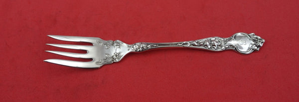 Violet by Wallace Sterling Silver Pasrty Fork  4-tine 6"