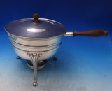 ACN Mexican Sterling Silver Chafing Dish with Bowl Burner and Wood (#7178)