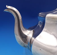 Russian .875 Silver Tea Pot w/Applied Flowers Leaf Feet 5 1/2" x 8 1/2" (#8438)