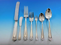 Devonshire by International Sterling Flatware Set Service 44 pcs Dinner C Mono