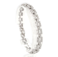14k White Gold 2.20 Carat TW Genuine Natural Diamond Tennis Bracelet (#J7038)