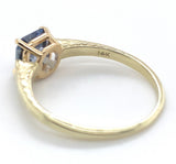 14k Gold 1.44 Carat Asscher Cut Ceylon Genuine Natural Sapphire Ring (#J6805)