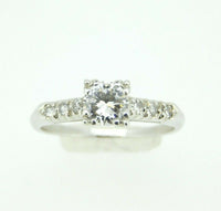 Platinum Genuine Natural Diamond Engagement Ring .66cts (#J750)