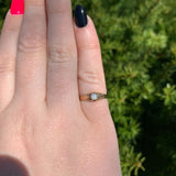 10k Yellow Gold Belcher Small Genuine Natural Opal Child's Ring Size 5.5 #J6618
