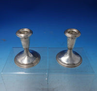 Pointed Antique Reed Barton Dominick Haff Sterling Candlestick Pair #432 (#5814)