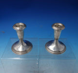 Pointed Antique Reed Barton Dominick Haff Sterling Candlestick Pair #432 (#5814)