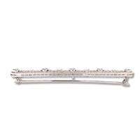 14k White Gold Filigree Pin with GIA Montana Sapphires and Seed Pearls (#J6596)