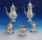 Fiddle Thread by Ellmore Sterling Silver Tea Set 5pc #R768 Massively Heavy #4735