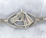 Sterling Bracelet Five Panel Horses Carl Art (#J5483)